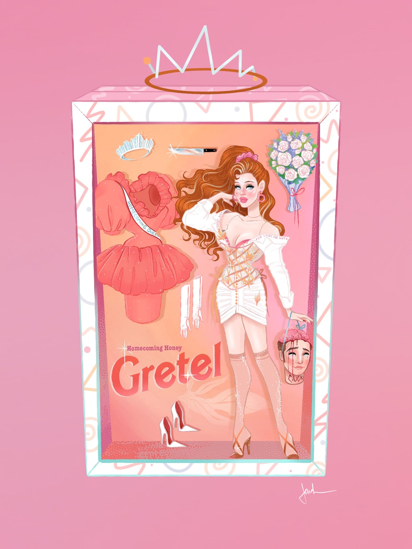 Gretel Homecoming Honey Doll Set Print